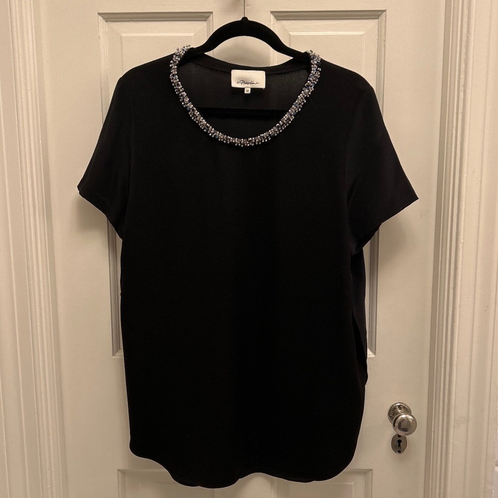 Philip Lim top with gems neckline